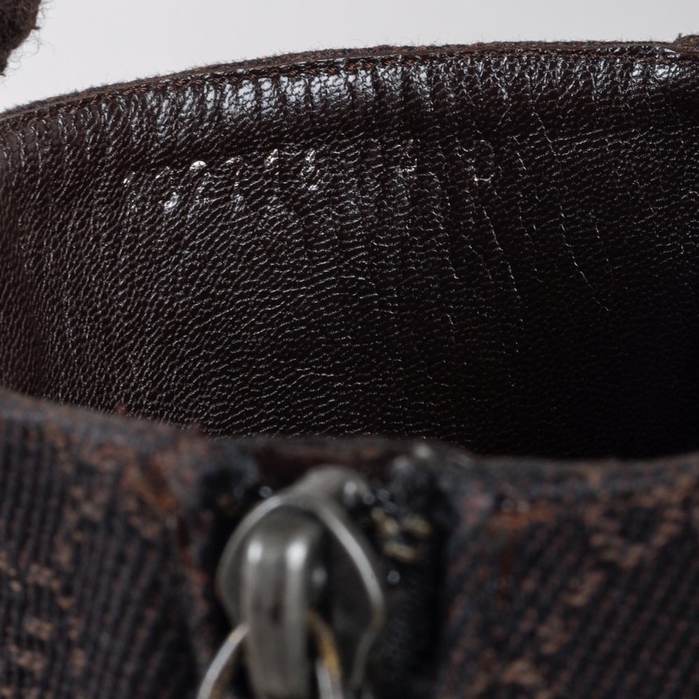 *SOLD* Gucci GG Monogram Canvas Espresso Brown Boots - Picture 11 of 12